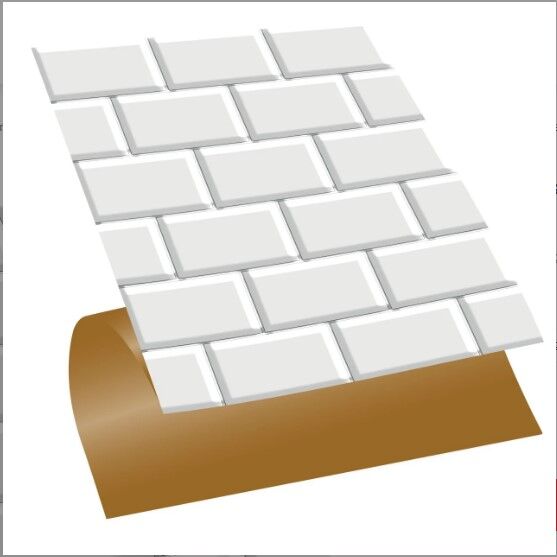 FAYANS ÜSTÜ PVC KAPLAMA 30 X 30  METRO KARO DESENLİ - 849