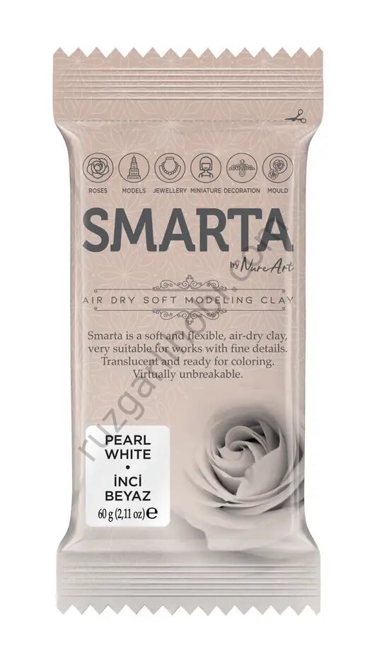 HAVAYLA KURUYAN MODELLEME HAMURU METALİK BEYAZ İNCİ