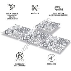 FAYANS ÜSTÜ PVC KAPLAMA 30 X 30 GEOMETRİ 010-187