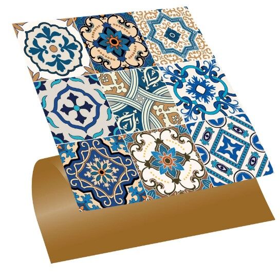 FAYANS ÜSTÜ PVC KAPLAMA 30 X 30 ETNİK KARO DESENLİ - 229