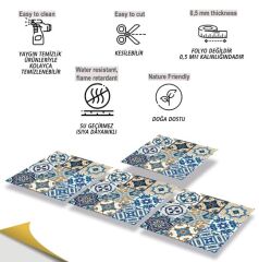 FAYANS ÜSTÜ PVC KAPLAMA 30 X 30 ETNİK KARO DESENLİ - 229