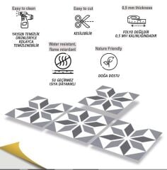 FAYANS ÜSTÜ PVC KAPLAMA 30 X 30 Geometrik 01  KARO DESENLİ - 232