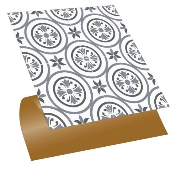 FAYANS ÜSTÜ PVC KAPLAMA 30 X 30 Geometrik 030  KARO DESENLİ - 235