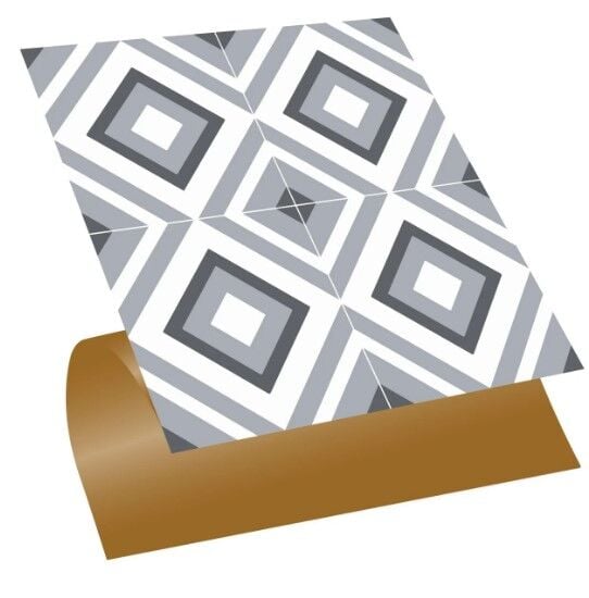 FAYANS ÜSTÜ PVC KAPLAMA 30 X 30 Geometrik 031  KARO DESENLİ - 236