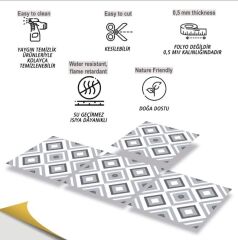 FAYANS ÜSTÜ PVC KAPLAMA 30 X 30 Geometrik 031  KARO DESENLİ - 236
