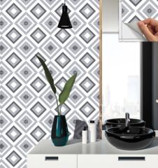 FAYANS ÜSTÜ PVC KAPLAMA 30 X 30 Geometrik 031  KARO DESENLİ - 236