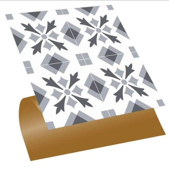 FAYANS ÜSTÜ PVC KAPLAMA 30 X 30 Geometrik 032  KARO DESENLİ - 237