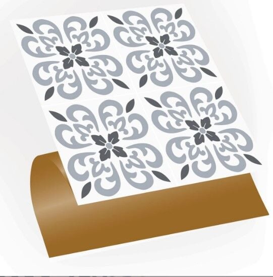 FAYANS ÜSTÜ PVC KAPLAMA 30 X 30 Geometrik 034  KARO DESENLİ - 239