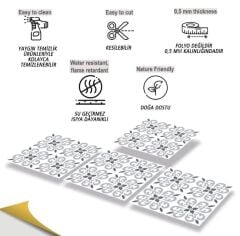 FAYANS ÜSTÜ PVC KAPLAMA 30 X 30 Geometrik 034  KARO DESENLİ - 239