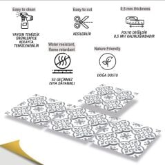 FAYANS ÜSTÜ PVC KAPLAMA 30 X 30 Geometrik 036  KARO DESENLİ - 241