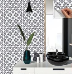 FAYANS ÜSTÜ PVC KAPLAMA 30 X 30 Geometrik 037  KARO DESENLİ - 242