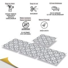 FAYANS ÜSTÜ PVC KAPLAMA 30 X 30 Geometrik 038  KARO DESENLİ - 243