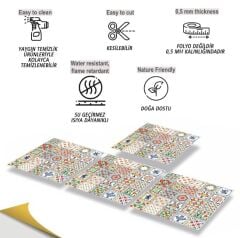 FAYANS ÜSTÜ PVC KAPLAMA 30 X 30 MODERN KARO DESENLİ - 244