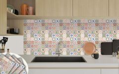 FAYANS ÜSTÜ PVC KAPLAMA 30 X 30 MODERN KARO DESENLİ - 244