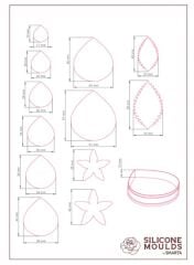 SİLİKON KALIP - ÇİÇEKLER - GÜL & YAPRAK - SK1013023