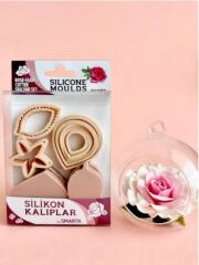 SİLİKON KALIP - ÇİÇEKLER - GÜL & YAPRAK - SK1013023