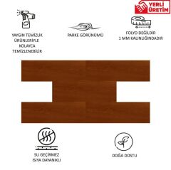 FAYANS ÜSTÜ PARKE DESEN PVC KAPLAMA  25 X 80 CM EBAT KASTAMONU ALTIN MEŞE