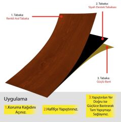 FAYANS ÜSTÜ PARKE DESEN PVC KAPLAMA  25 X 80 CM EBAT KASTAMONU ALTIN MEŞE