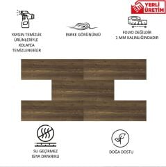 FAYANS ÜSTÜ PARKE DESEN PVC KAPLAMA 25 X 80 CM EBAT ILGAZ ANTİK AHŞAP