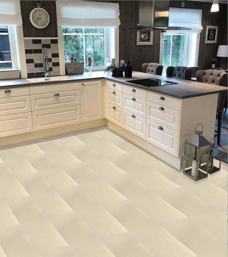 FAYANS ÜSTÜ PARKE DESEN PVC KAPLAMA 25 X 80 CM EBAT ÇANKIRI BEYAZ HUŞ