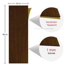 FAYANS ÜSTÜ PARKE DESEN PVC KAPLAMA 25 X 80 CM EBAT MENGEN TEAK