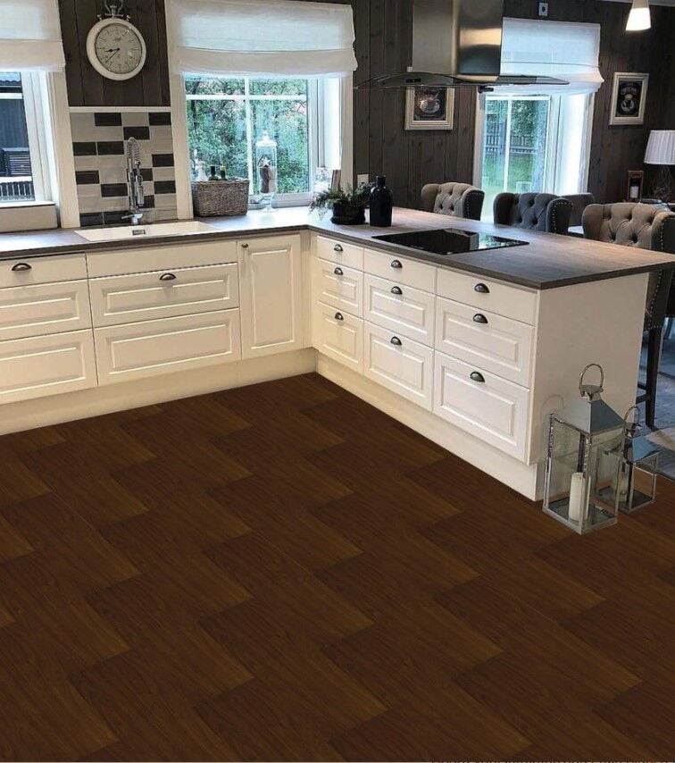 FAYANS ÜSTÜ PARKE DESEN PVC KAPLAMA 25 X 80 CM EBAT MENGEN TEAK