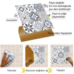 FAYANS ÜSTÜ PVC KAPLAMA 30 X 30 GEOMETRİ  019 - 582