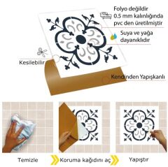 FAYANS ÜSTÜ PVC KAPLAMA 30 X 30   BEYAZ SOLO FAS DESEN - 298