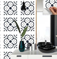 FAYANS ÜSTÜ PVC KAPLAMA 30 X 30   BEYAZ SOLO FAS DESEN - 298