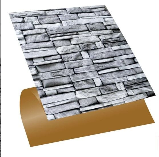 FAYANS ÜSTÜ PVC KAPLAMA 30 X 30  GRİ TAŞ DESENLİ - 821