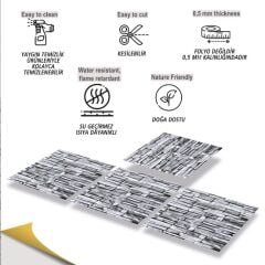 FAYANS ÜSTÜ PVC KAPLAMA 30 X 30  GRİ TAŞ DESENLİ - 821