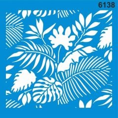 Stencıl Tropikal Desen - 6138