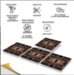 FAYANS ÜSTÜ PVC KAPLAMA 30 X 30  MERMER 007 DESENLİ - 833