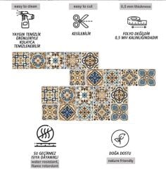 Kendinden Yapışkanlı Karma Fas Dekoratif Mini Pvc Karo 196