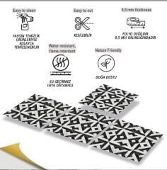 FAYANS ÜSTÜ PVC KAPLAMA 30 X 30  MERMER 008 DESENLİ - 834