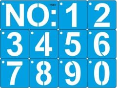 Stencıl 12 Parçalı Rakam Seti Boyama Şablonu - H003