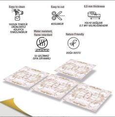 FAYANS ÜSTÜ PVC KAPLAMA 30 X 30  MERMER 012 DESENLİ - 837