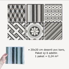 Kendinden Yapışkanlı Fas 3 Dekoratif Mini Pvc Karo 197
