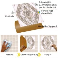 FAYANS ÜSTÜ PVC KAPLAMA 30 X 30  MERMER 014 DESENLİ - 839