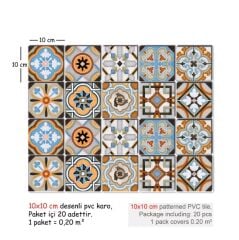 Kendinden Yapışkanlı Fas 2 Dekoratif Mini Pvc Karo 198