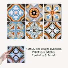 Kendinden Yapışkanlı Fas 2 Dekoratif Mini Pvc Karo 198