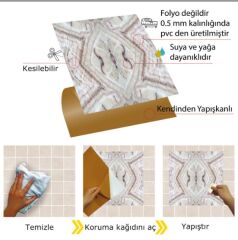 FAYANS ÜSTÜ PVC KAPLAMA 30 X 30  MERMER 018 DESENLİ - 843