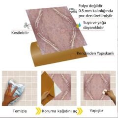 FAYANS ÜSTÜ PVC KAPLAMA 30 X 30  MERMER 020 DESENLİ - 845