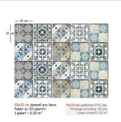 Kendinden Yapışkanlı Fas 4 Dekoratif Mini Pvc Karo 199