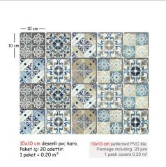 Kendinden Yapışkanlı Fas 4 Dekoratif Mini Pvc Karo 199
