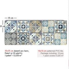 Kendinden Yapışkanlı Fas 4 Dekoratif Mini Pvc Karo 199
