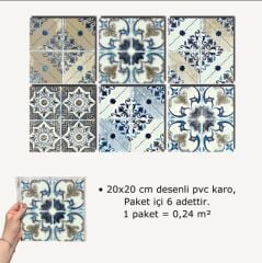 Kendinden Yapışkanlı Fas 4 Dekoratif Mini Pvc Karo 199