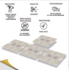 FAYANS ÜSTÜ PVC KAPLAMA 30 X 30  METALİK MERMER DESENLİ - 848
