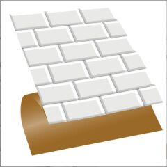 FAYANS ÜSTÜ PVC KAPLAMA 30 X 30  METRO KARO DESENLİ - 849