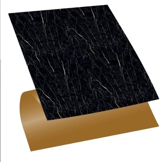 FAYANS ÜSTÜ PVC KAPLAMA 30 X 30  SİYAH MERMER DESENLİ - 855